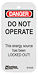 AIRCRAFT LOCKOUT TAG S4529