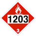 1203 FLAMMABLE CLASS 3 PLACARD