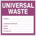 UNIVERSAL WASTE LABEL 6" x 6" VINYL