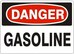 DANGER GASOLINE LABEL