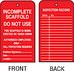 VINYL SCAFFOLD SAFETY TAGS
