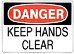 KEEP HANDS CLEAR